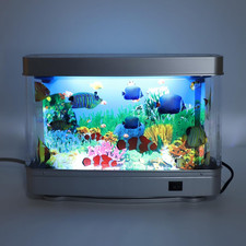 Mini Acquario Finto, Lampada Decorativa per Acquario Finto, Controllo Pulsanti a