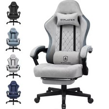 Sedia da Gaming Work Ufficio Ergonomica Reclinabile Poggiapiedi Gamer PC Console