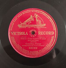 RARE 78RPM 12" ONE SIDE VICTROLA VICTOR TALKING PUCCINI TOSCA GERALDINE FARRAR
