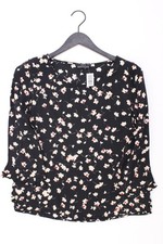 Set camicetta per le signore taglia 38, M con disegno floreale nero di viscosa