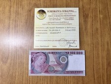 BANCONOTA LIRE 100000 PRIMAVERA DI BOTTICELLI 20 6 1978 certificata SPL+