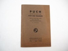 Puch 125 Tour Moto Manuale Uso Manutenzione 1949