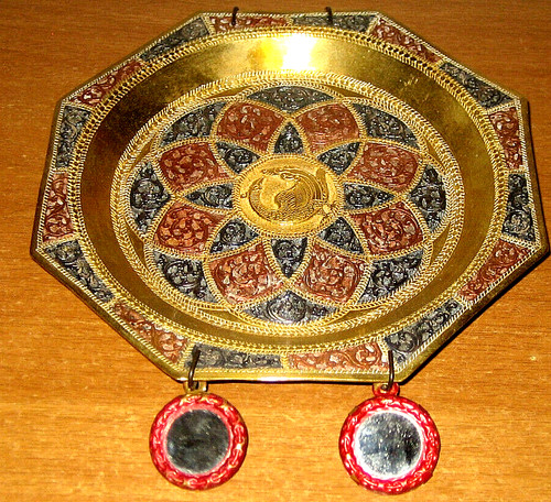 Piatto ottagonale ottone - in,
