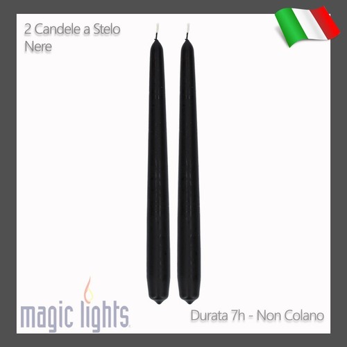 Candele nere stelo 2pz - stelo,