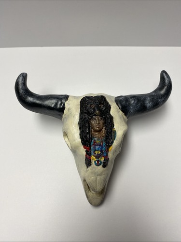 Western cow bull hand painted - western,