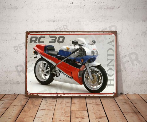 Plaque métal vintage honda - métal,