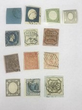 Lotto 13 Francobolli Antichi Stati Italiani Certificati Bolaffi