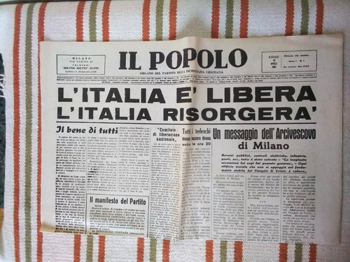 Replica giornale popolo roma - giornale,