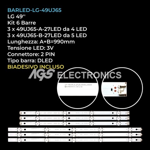 Kit barre strip led lg - 6,