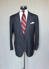 Sartoria Orefice Neapolitan bespoke grey PoW suit 54EU/44UK