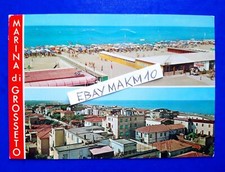 ? CARTOLINA FOTO MARINA DI GROSSETO VEDUTINE CASE MARE SPIAGGIA 1977 BELLA ?