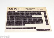 Microfich Ersatzteilkatalog Kawasaki ZZ - R 600 Modelle 1991 - 1992 Stand 08/91