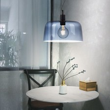 Lampadario Regolabile In Altezza Lampada Da Pranzo Appesa In Vetro Fumè