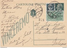 Intero postale vinceremo - postale, 15
