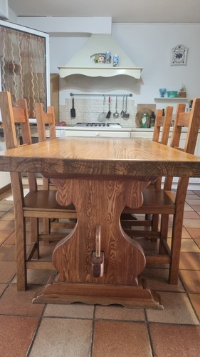 Tavolo legno massello con - tavolo,