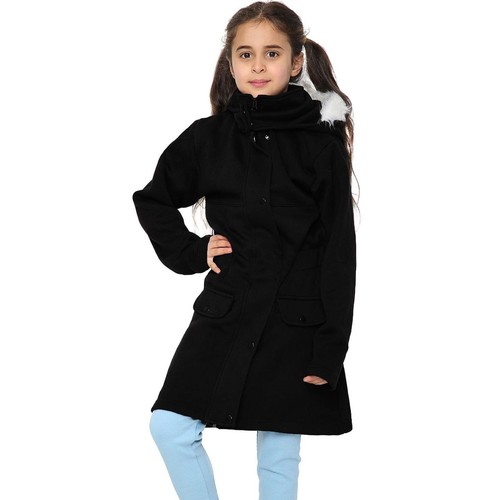 Bambine cappotto nero - cappotto, pile