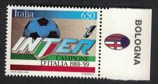 INTER SCUDETTO NUOVO BORDO DI FOGLIO CON APPENDICE BOLOGNA  ANNO 1989   