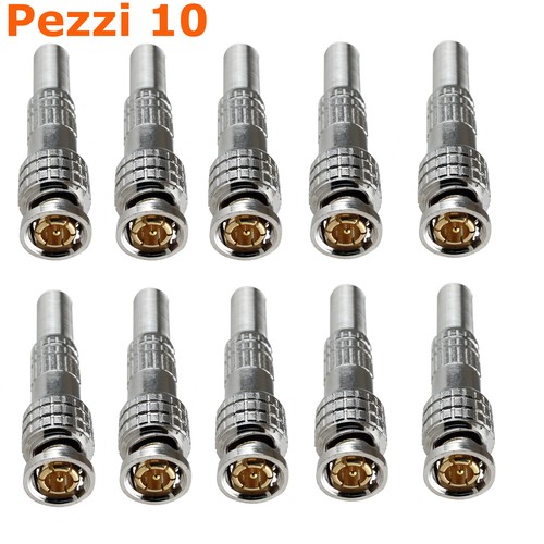 10x connettore adattatore bnc - connettore,