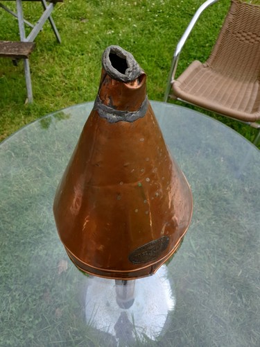 Antique copper funnel - funnel, large