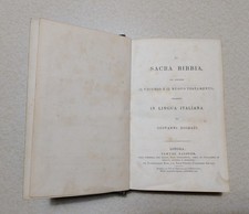 La Sacra Bibbia che contiene il vecchio e il nuovo Testamento Diodati Bagster