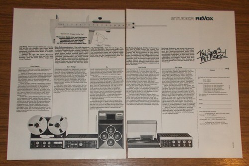 Rara pubblicità vintage revox - pubblicità,