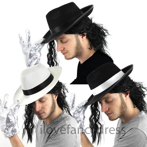 Cappello fedora con parrucca - fedora,