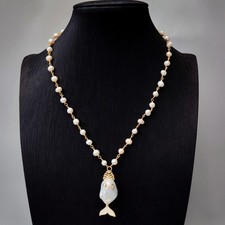 Collana girocollo vera perla