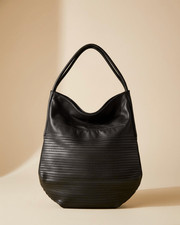 MAJO Borsa tote hobo in pelle nera made in Italy