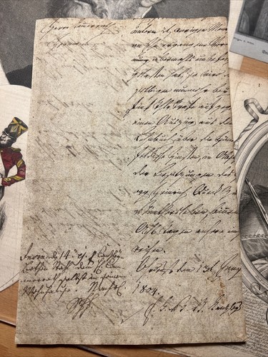 1804 manoscritto antico - manoscritto,