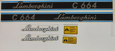 ADESIVI DECALCOMANIE LAMBORGHINI C 664 PER TRATTORI AGRICOLI CINGOLATI C 664