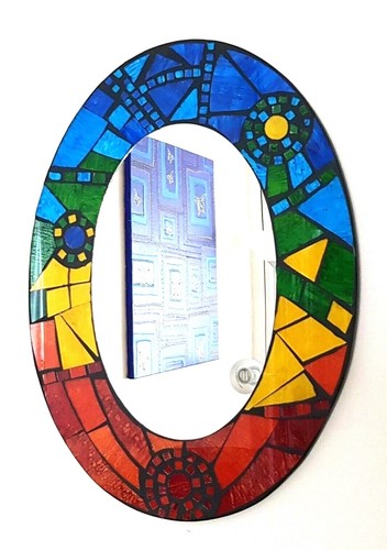 Specchio parete mosaico - parete,