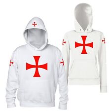 Felpa Bianca Cappuccio Croce