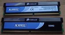 2 x 2 GB Corsair XMS2 CM2X2048-6400C5 4 GB DDR2 800 MHz PC2-6400 PC RAM kit USED