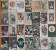 ITALIA - LOTTO DI 58 ANTICHE CARTOLINE AUGURALI A BASSO COSTO