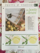 Schema punto croce Ricamo Frutta e verdura Un bordo di limoni bordo pere