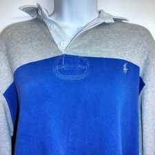 Maglia rugby Ralph Lauren vintage stile anni 90, tricolore. Unisex Tg S. IMPECCABILE