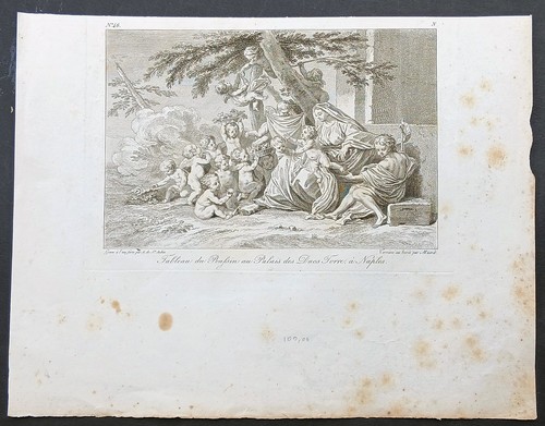 Stampa antica napoli saint - , non