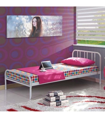 Letto singolo genoa metallo - letto, in