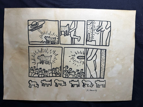 Keith haring disegno quadro - -,
