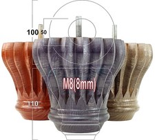 4x Gambe per Mobili in Legno