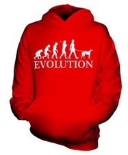 Levriero Evolution Of Uomo Felpa con Cappuccio per Ragazzi Cane Amante Regalo