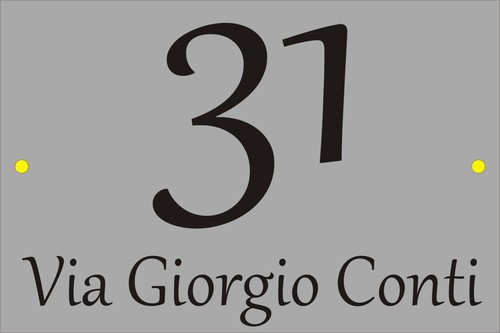 Targa alluminio per esterno - alluminio,