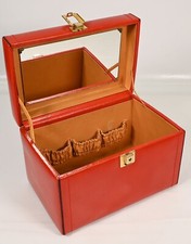 Beauty case pelle - pelle, rossa