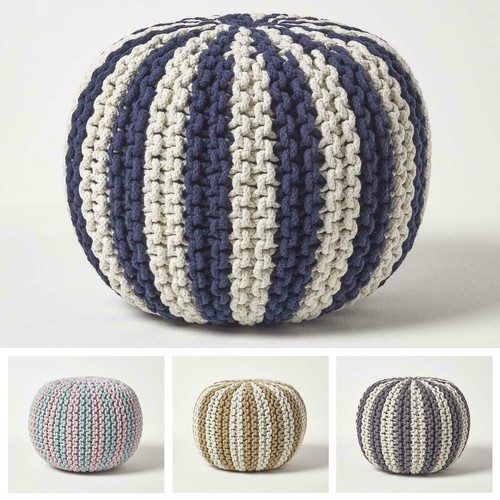 Pouf maglia cotone - pouf, in