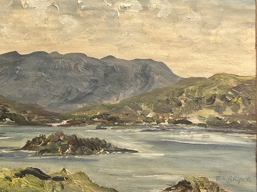 Dipinto olio irlandese vintage