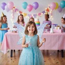 Organza Fata Ali di Farfalla Scintillante Gradiente Cosplay Ali Festa dei Bambini