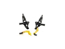 Pedane Regolabili Sbk Nero-oro Ducabike Per Ducati 848 2007 > 2013