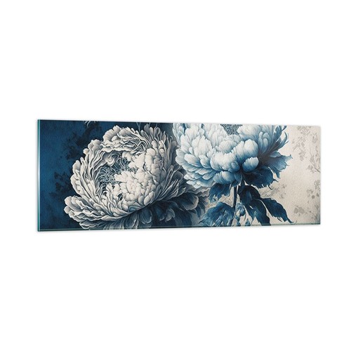 Quadro vetro 90x30cm fiori - su,