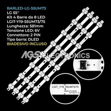 KIT 4 BARRE STRIP 8 LED TV LG