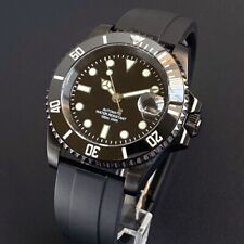 Orologi Uomo Tandorio Nuovi Premium Nero Lusso Business Zaffiro Automatico NH35